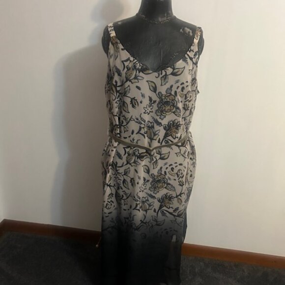 Lane Bryant multi-color floral print sleeveless asymmetrical dress, size 18/20 - Picture 1 of 7